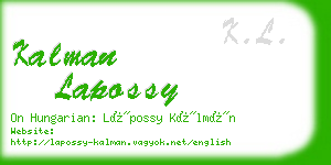kalman lapossy business card